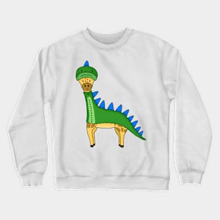 Giraffe Dressed up as a Dinosaur Crewneck Sweatshirt